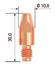 FUBAG Контактный наконечник M8х30 мм ECU D=1.4 мм (10 шт.) в #REGION_NAME_DECLINE_PP# фото