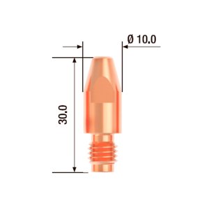 FUBAG Контактный наконечник M8х30 мм ECU D=0.9 мм (25 шт.) в Красноярске фото