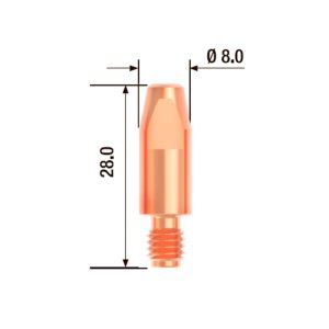 FUBAG Контактный наконечник M6х28 мм ECU D=0.9 мм (25 шт.) в Красноярске фото