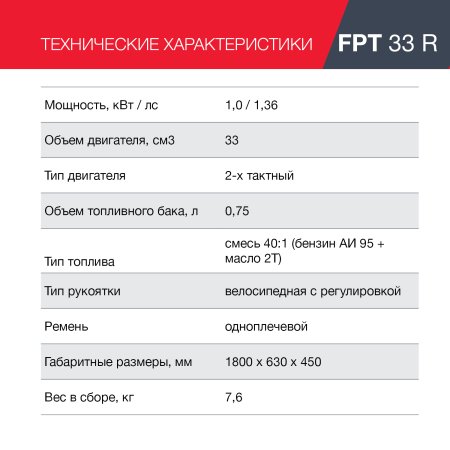 FUBAG Бензиновый триммер FPT 33R в Красноярске фото