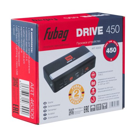 Пусковое устройство FUBAG DRIVE 450 с разъемом type-C на входе в Красноярске фото