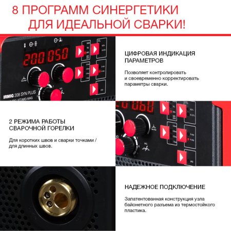 Полуавтомат сварочный FUBAG IRMIG 208 SYN PLUS c горелкой FB 250 3 м в Красноярске фото