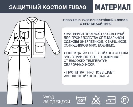 Защитный костюм Fubag размер 48-50 рост 5 в Красноярске фото