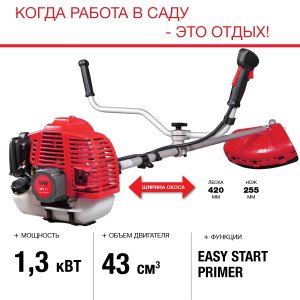 FUBAG Бензиновый триммер FPT 43 + Триммерная леска  сечение витой квадрат L 130 м * 2.4 мм в ПОДАРОК в Красноярске фото