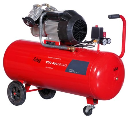 Поршневой масляный компрессор FUBAG VDC 400/50 CM3 + Краскораспылитель MASTER G600/1.4 HVLP в ПОДАРОК в Красноярске фото